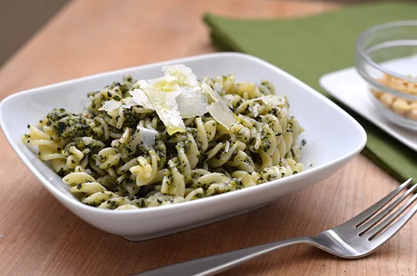 Garlic Basil Pesto with Pasta