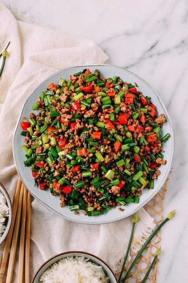 Garlic Chives with Pork