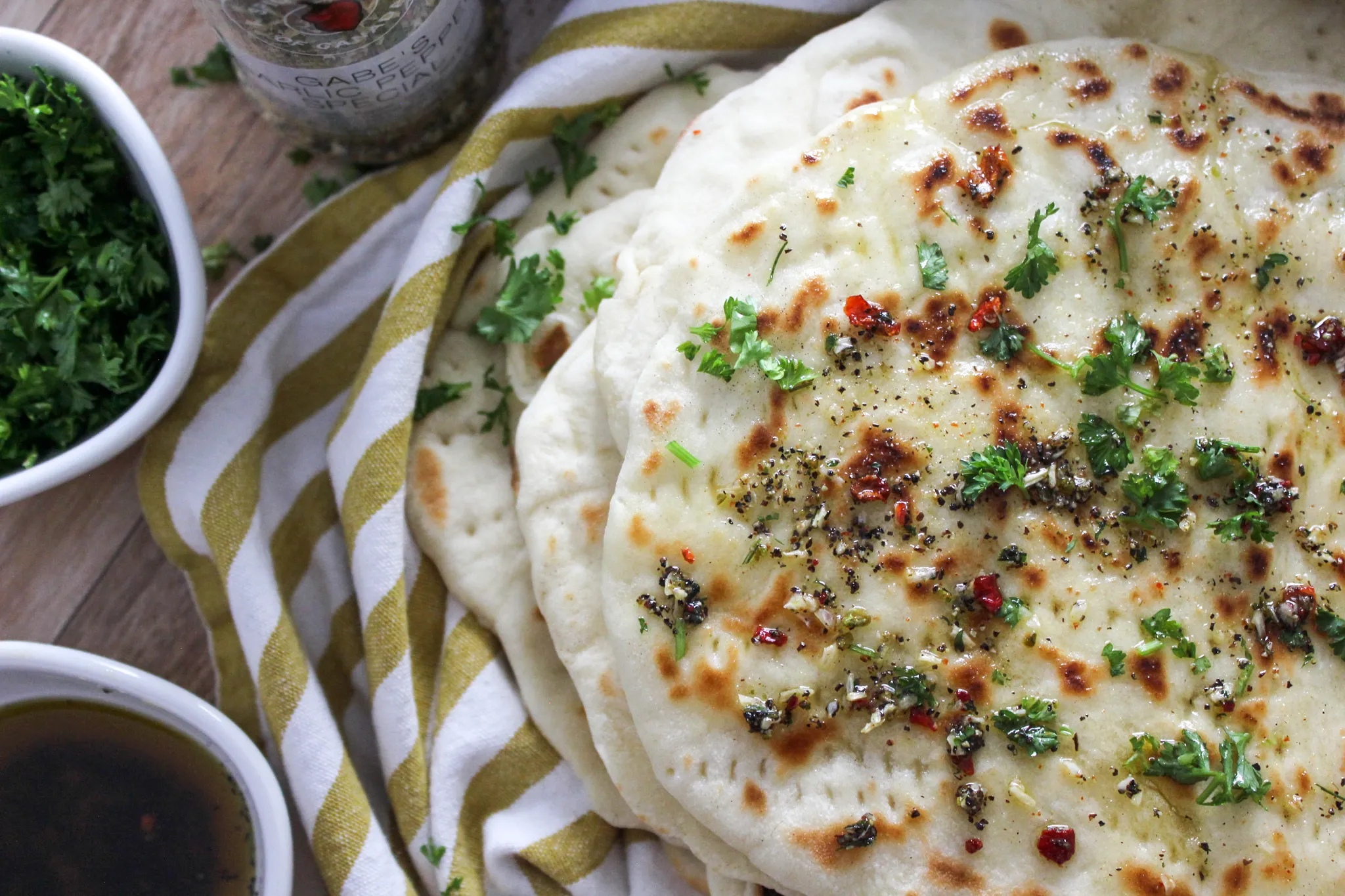 Garlic Pepper Homemade Flatbread