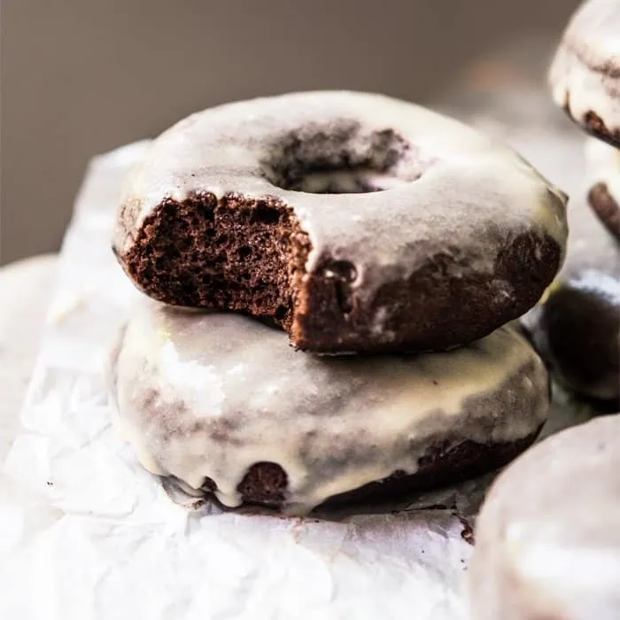 Glazed!) Gluten Free & Keto Chocolate Donuts