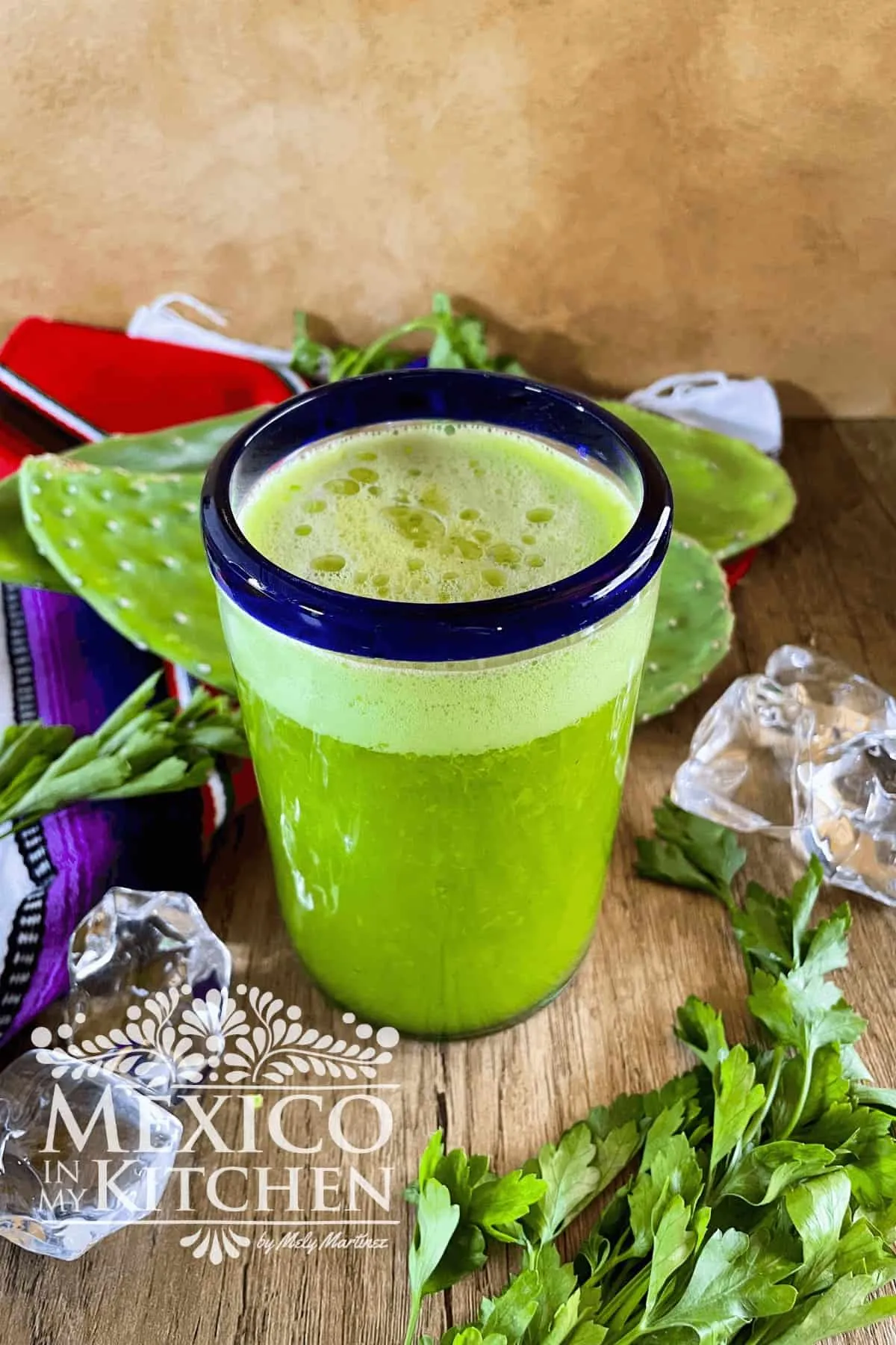 Green Cactus Juice With Mexican Nopales