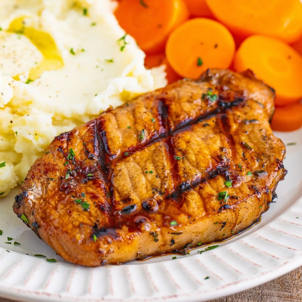 Grilled Balsamic Pork Chops