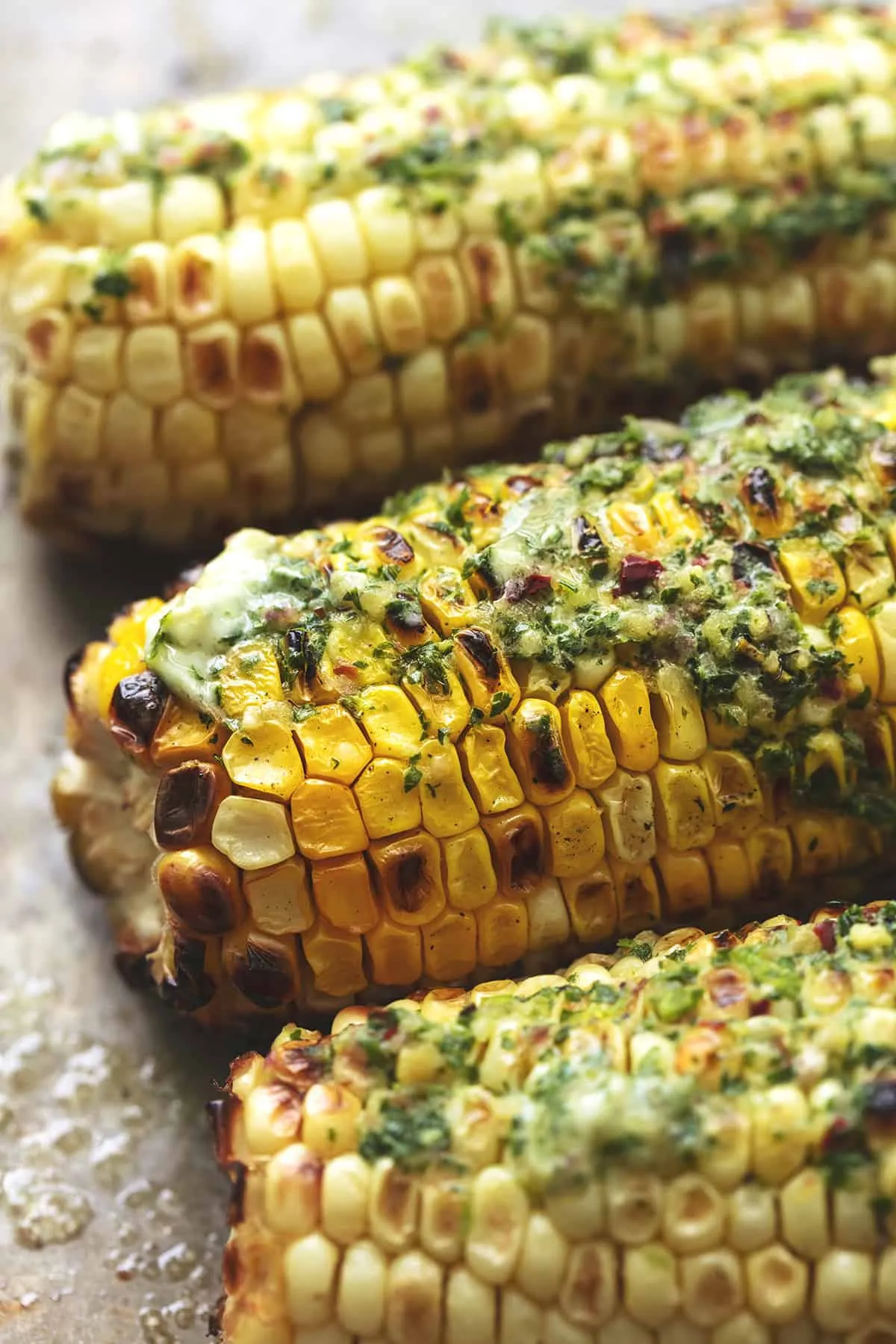 Grilled Corn on the Cob with Chimichurri Butter