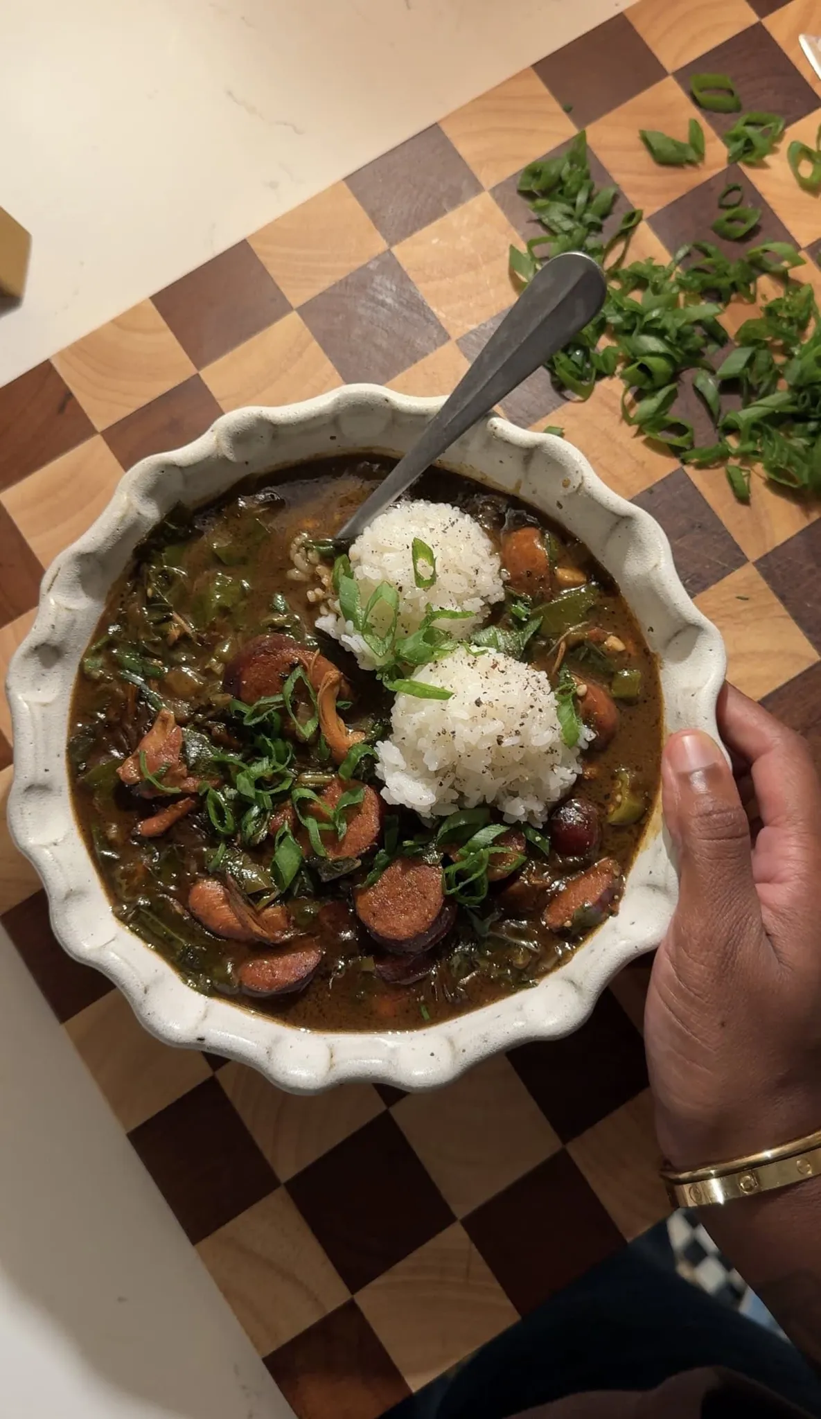 Gumbo Greens with Chicken & Sausage