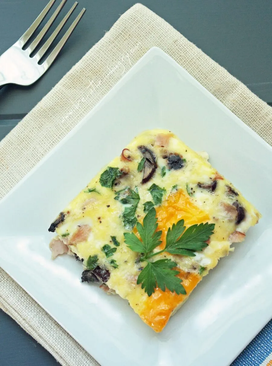 Ham, Cheese & Mushroom Frittata
