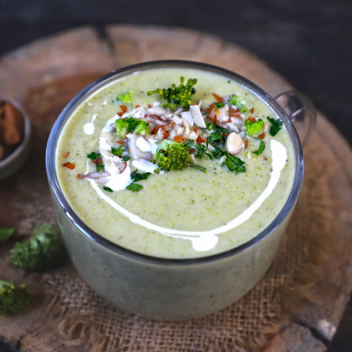 Healthy Almond Broccoli Soup Recipe