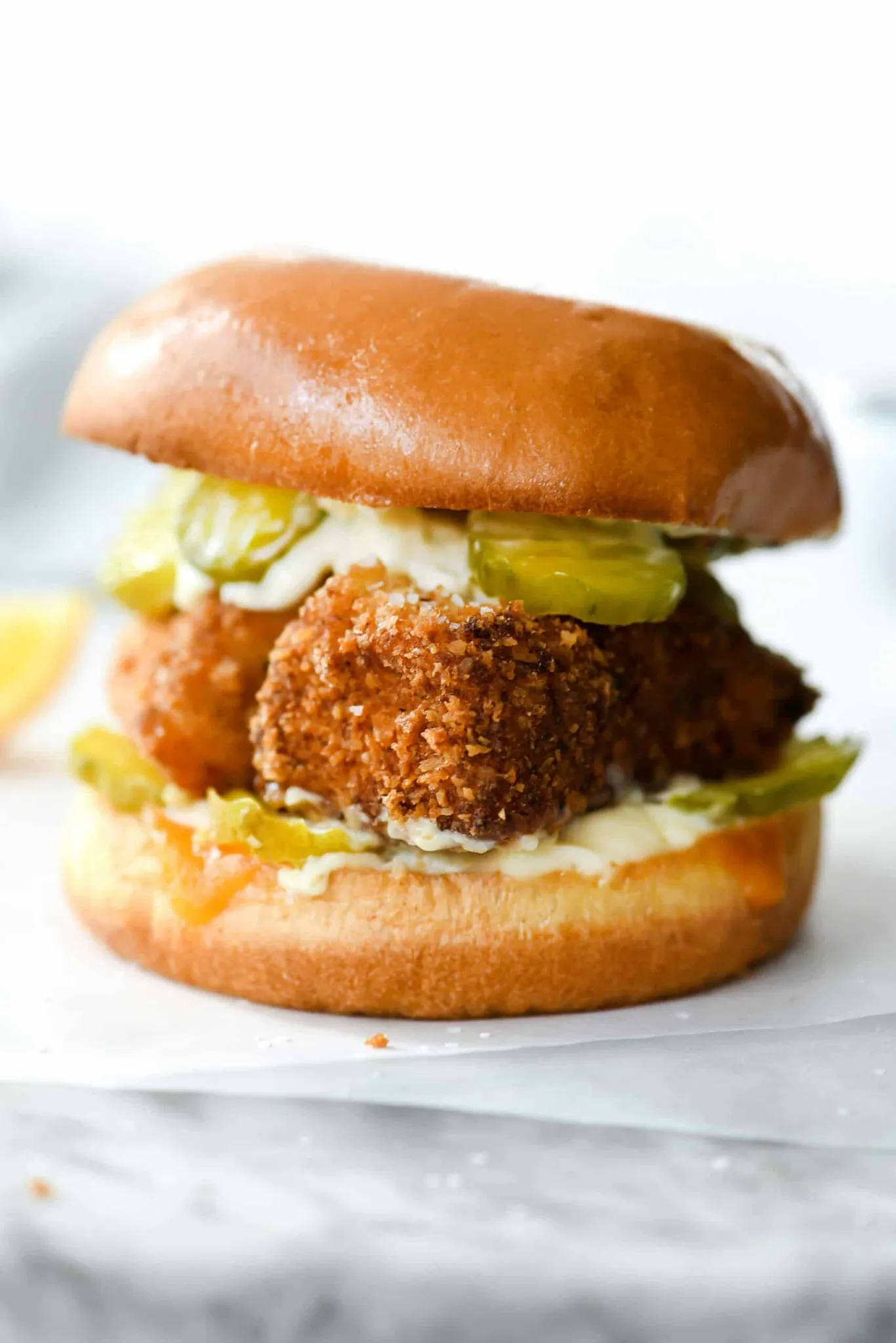 Healthy-ish Fried Fish Sandwich
