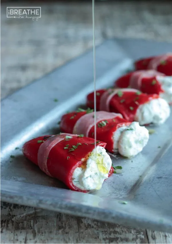 Herbed Goat Cheese Stuffed Piquillo Peppers