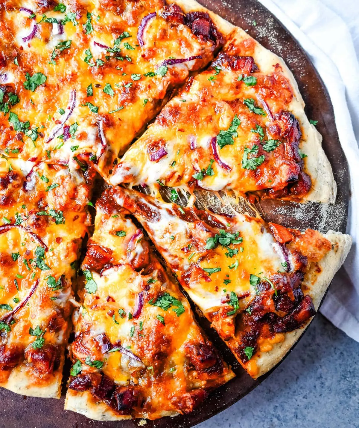 Homemade BBQ Chicken Pizza