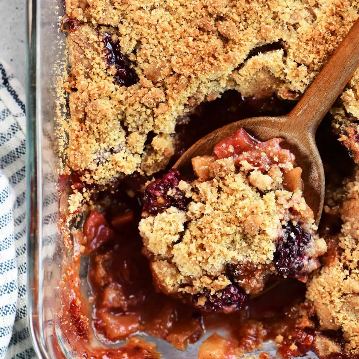 Apple and Blackberry Crumble