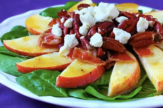Apple Bacon Spinach Salad