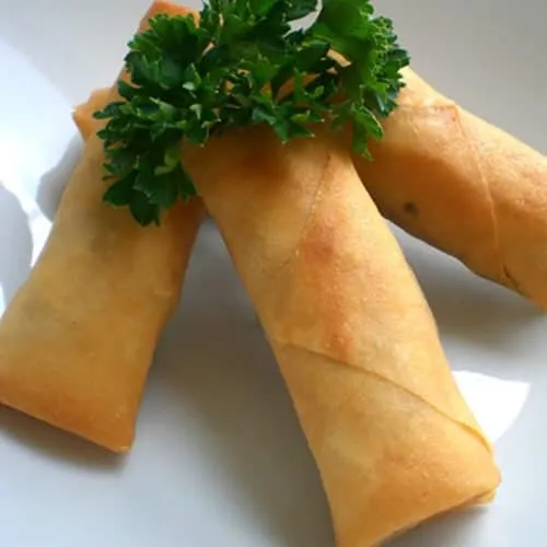 HONEY GARLIC CHICKEN SPRING ROLLS