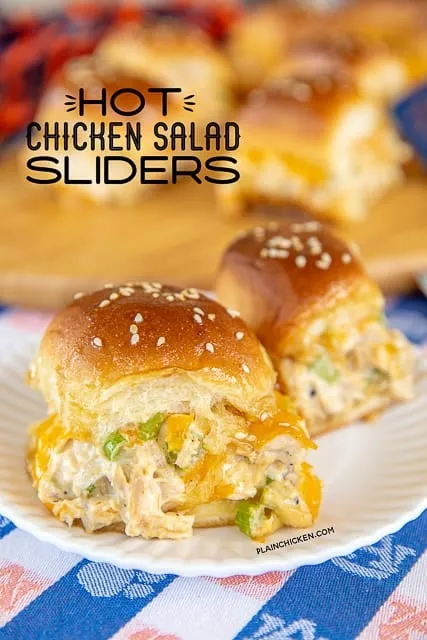 Hot Chicken Salad Sliders