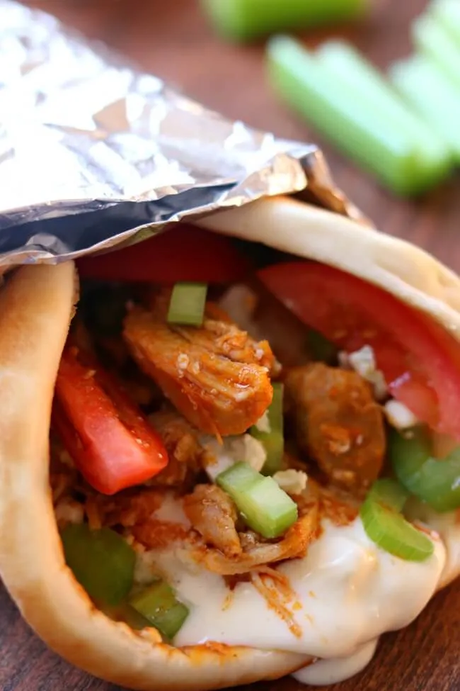 Instant Pot Buffalo Chicken Gyros