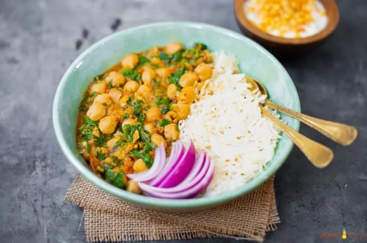 Instant Pot Chickpea Curry with Spinach