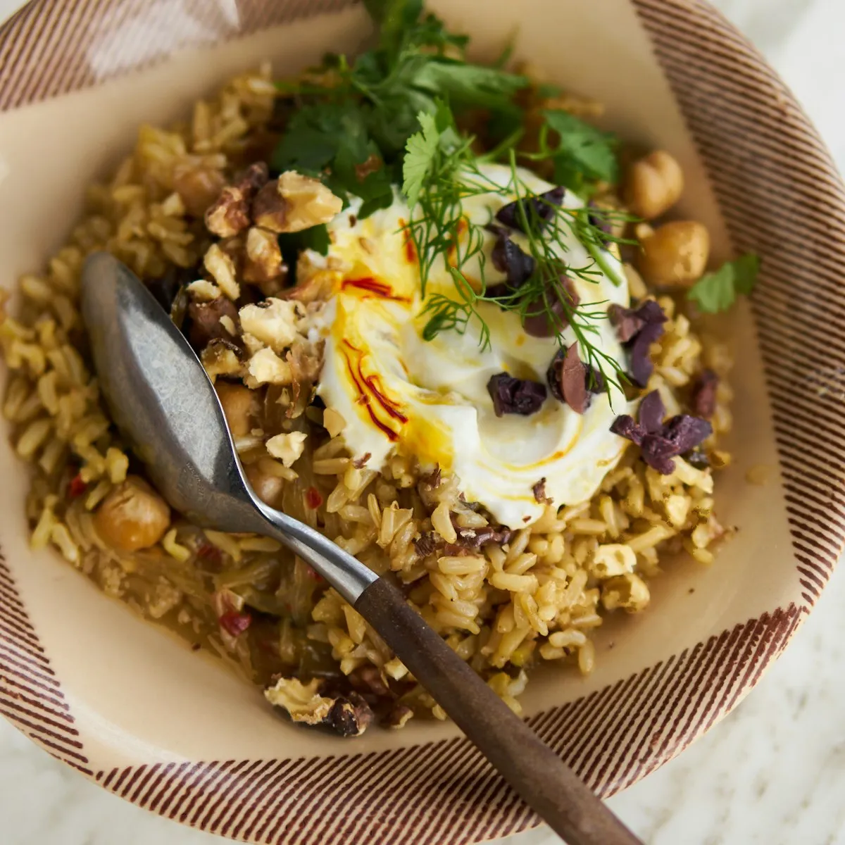 Instant Pot Herbed Chickpea Plov