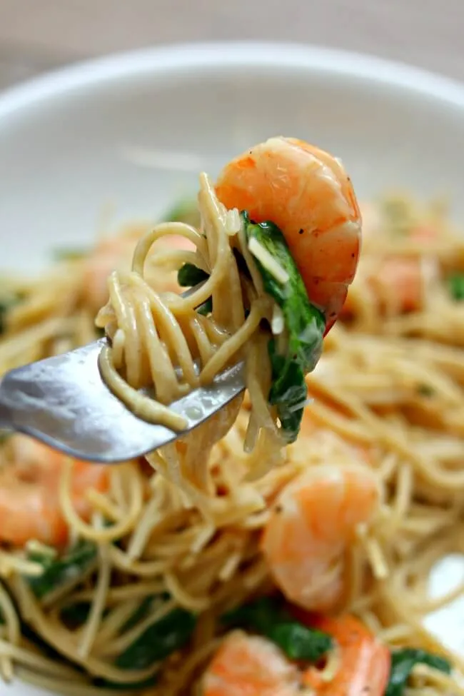 Instant Pot Lemon Garlic Parmesan Shrimp Pasta