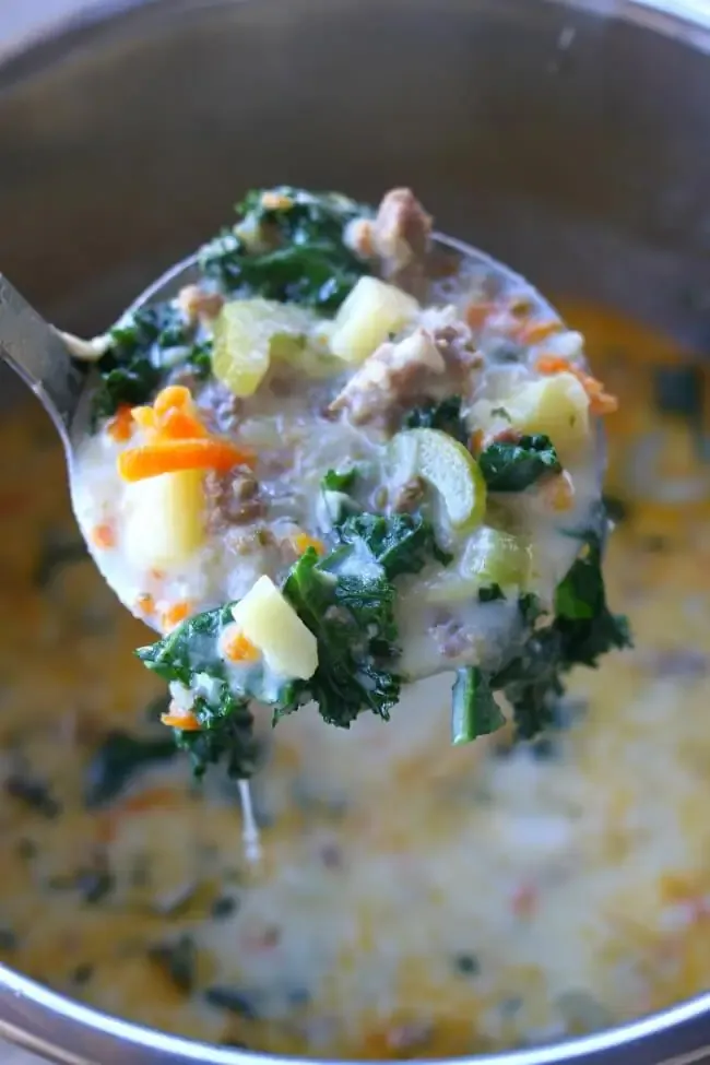 Instant Pot Parmesan Sausage Kale Soup