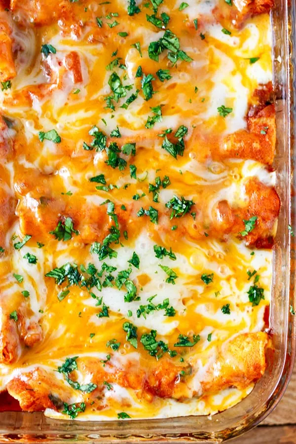 Instant Pot Pressure Cooker Chicken Enchiladas