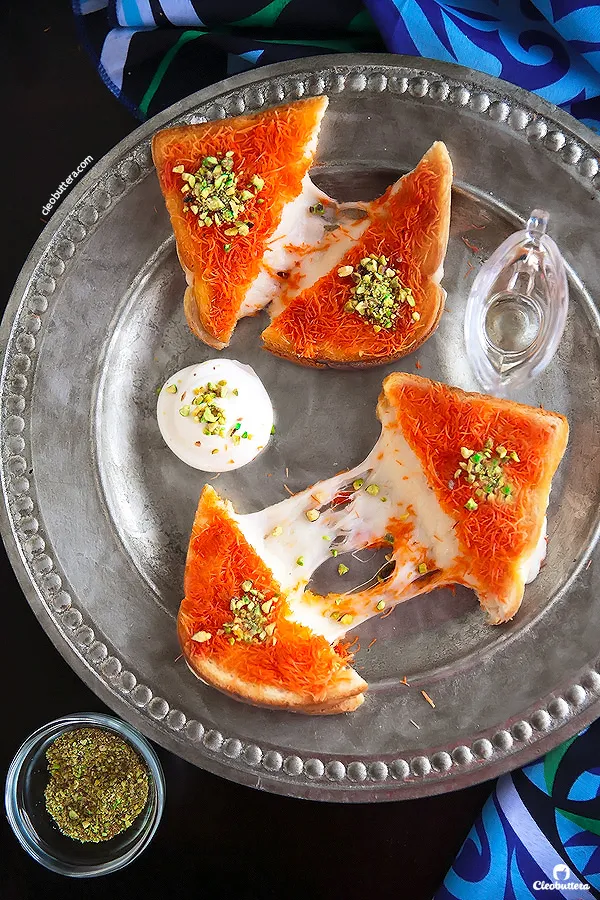 Kanafeh Grilled Cheese Sandwich