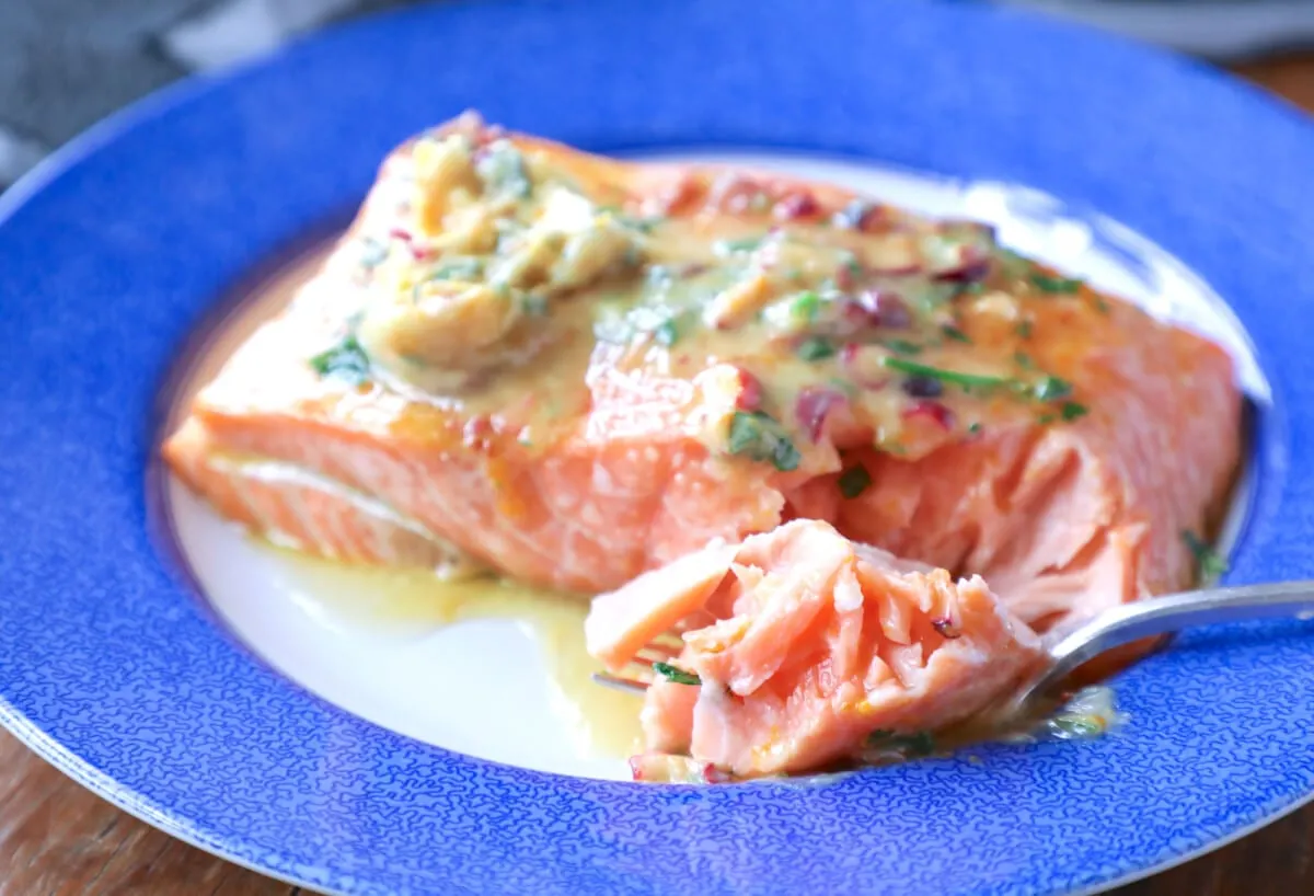 Keto Salmon with Cranberry Orange Butter