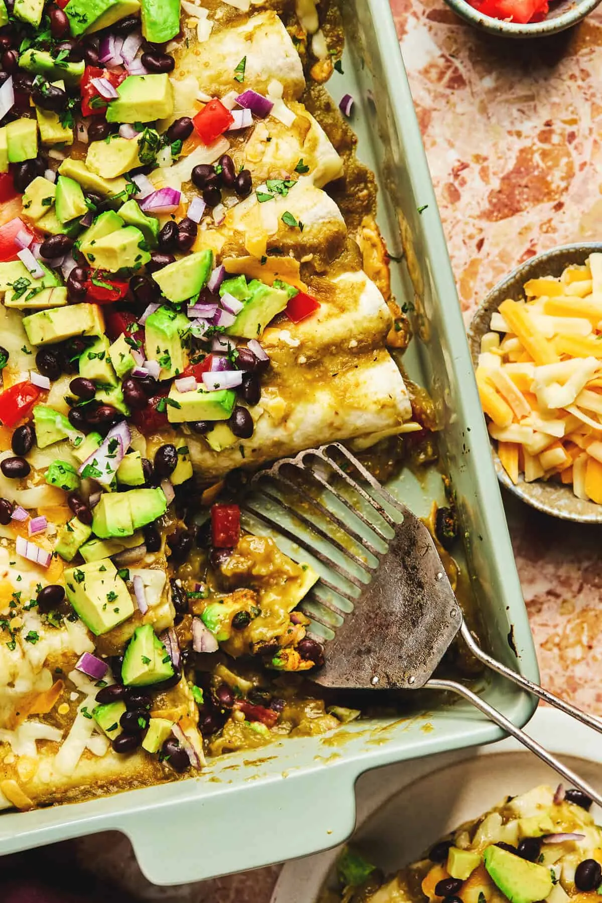 Avocado Black Bean Enchiladas