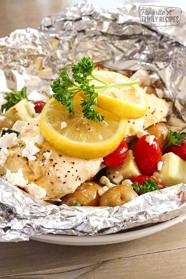 Mediterranean Chicken Foil Packets