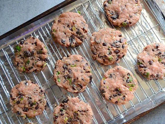 Mini Black Bean Turkey Burgers