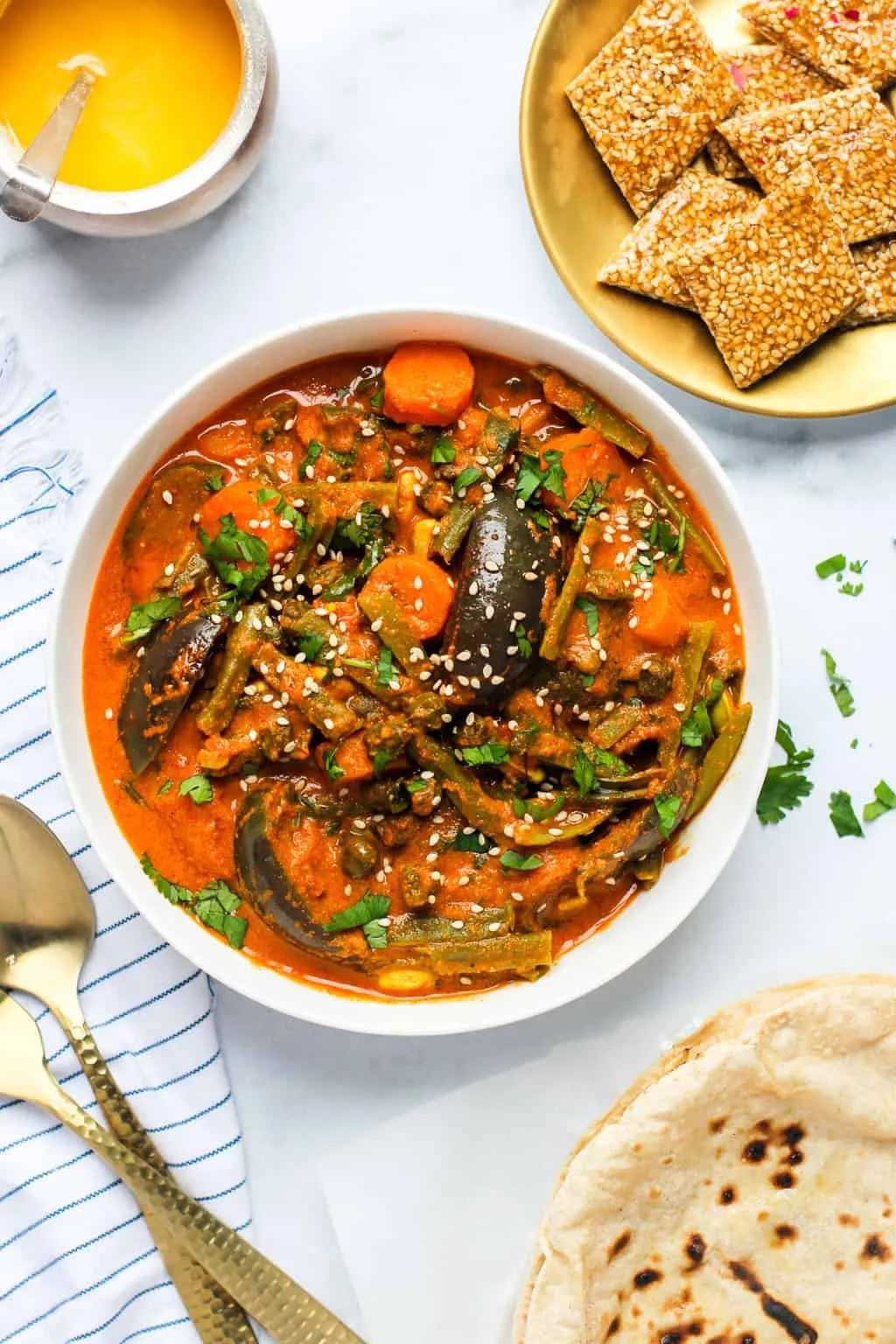 Mixed Vegetable Curry with Sesame Sauce - Instant Pot