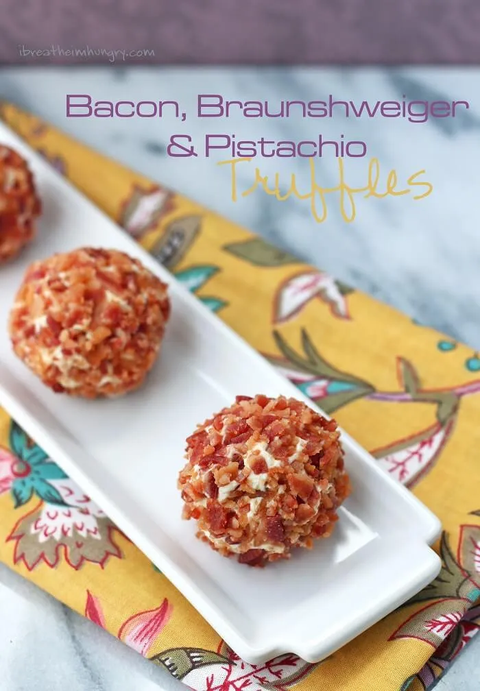 Bacon, Braunshweiger, & Pistachio Truffles