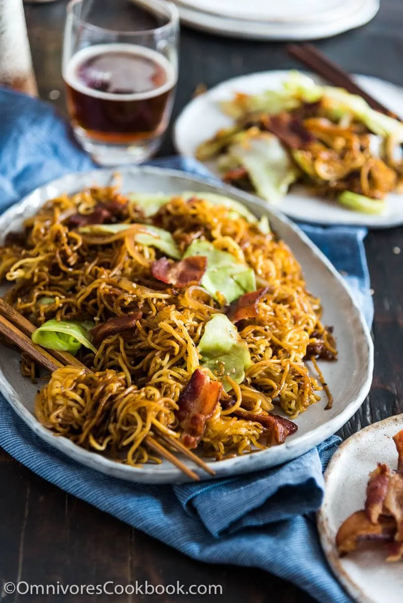 Bacon Pan Fried Noodles
