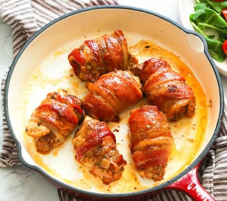 Bacon Wrapped Chicken Thighs