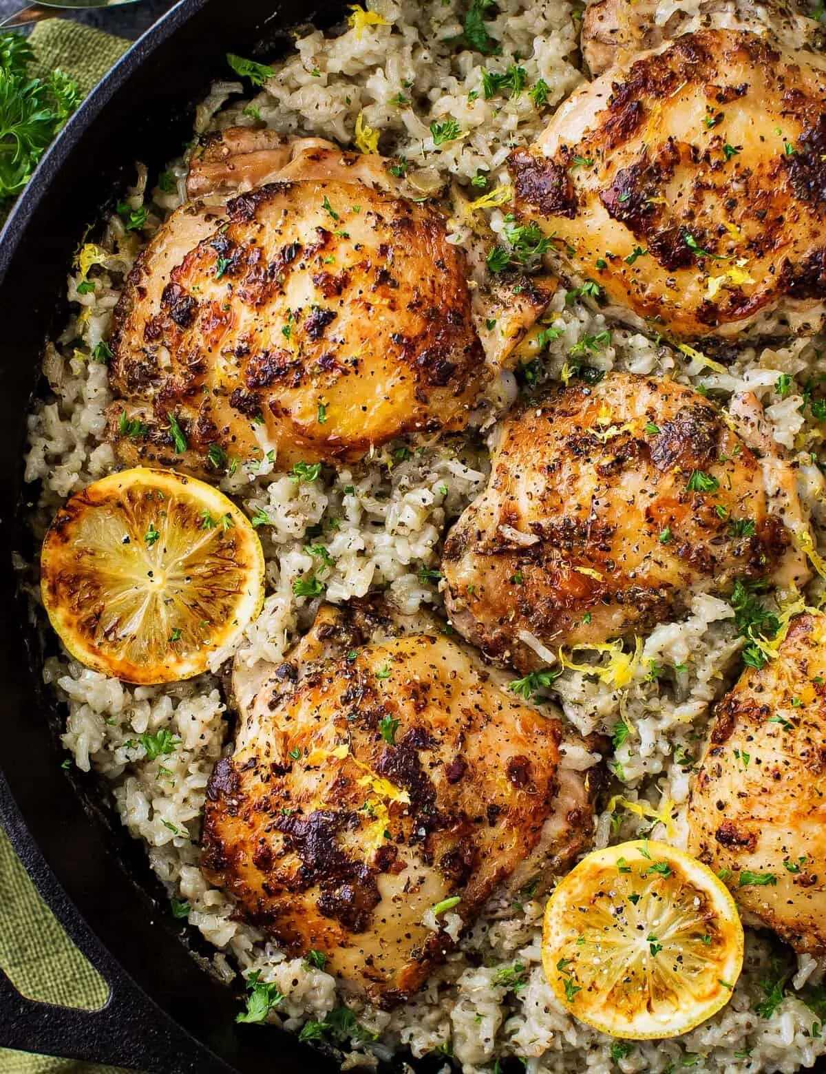 One Pan Greek Lemon Chicken and Rice
