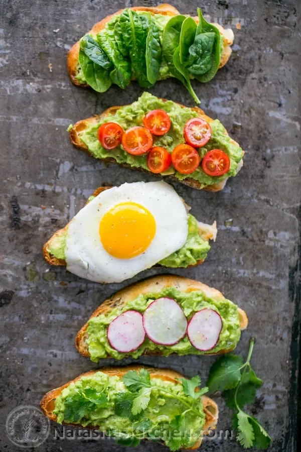 Open Faced Avocado Spread Sandwiches