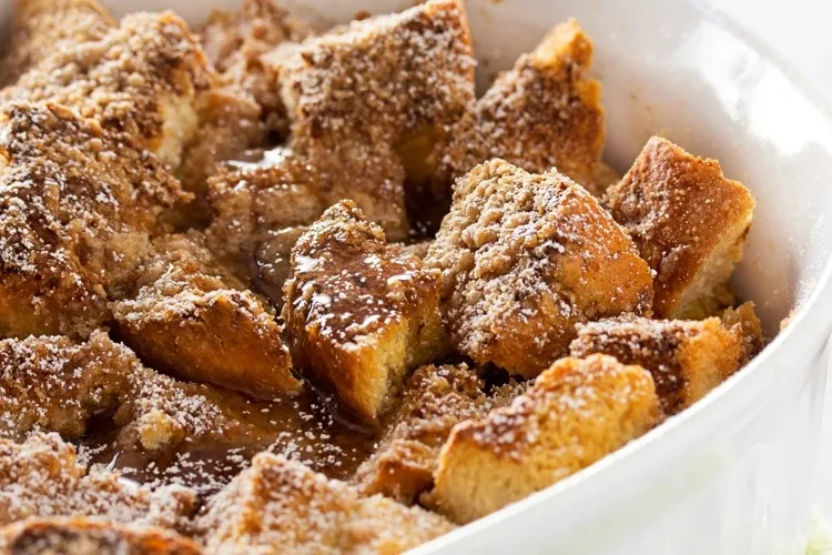Overnight Bourbon Cinnamon French Toast Bake