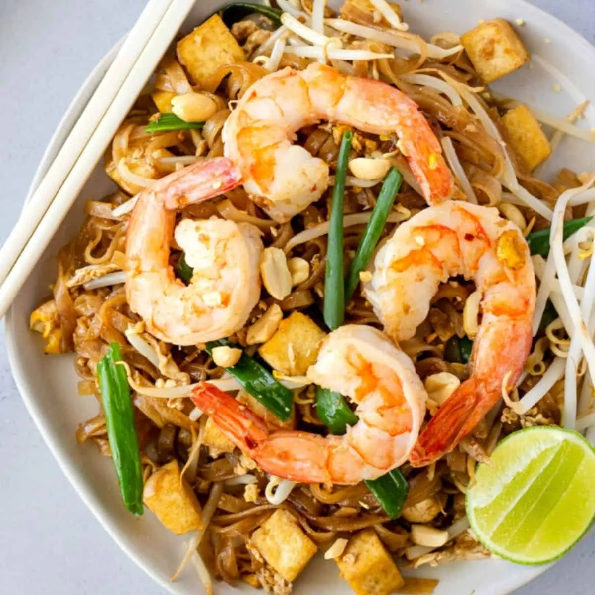 Pad Thai with Shrimp and Tofu