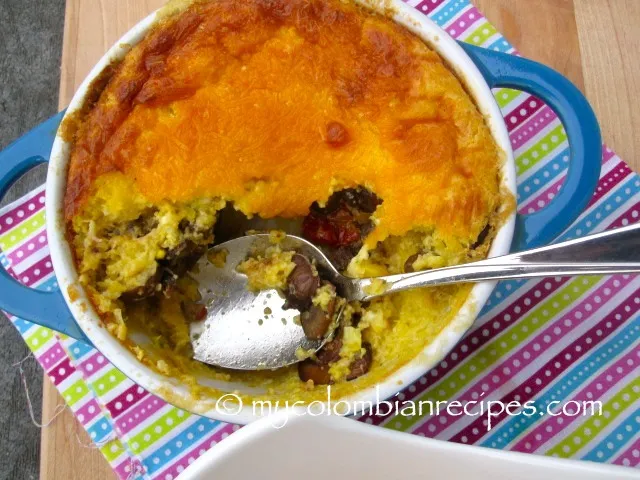 Pastel de Chocolo con Champiñones
