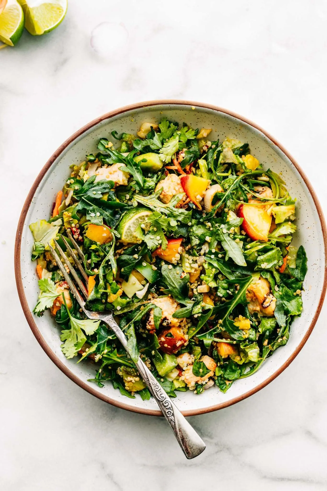 Peach Chipotle Chicken Salad with Quinoa
