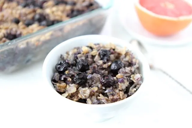 Baked Blueberry Coconut Oatmeal