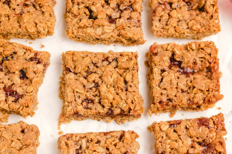 Peanut Butter and Jelly Granola Bars