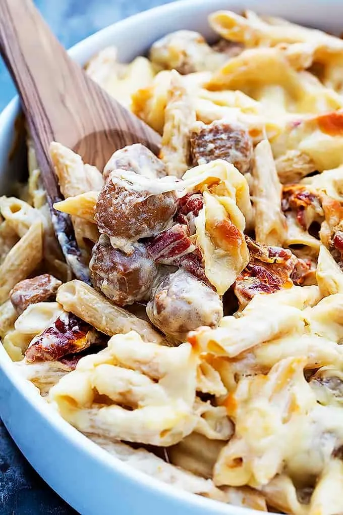 Baked Cheesy Sausage Penne