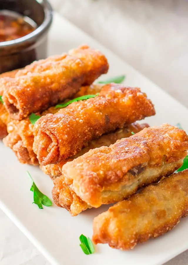 Pork and Mushroom Spring Rolls