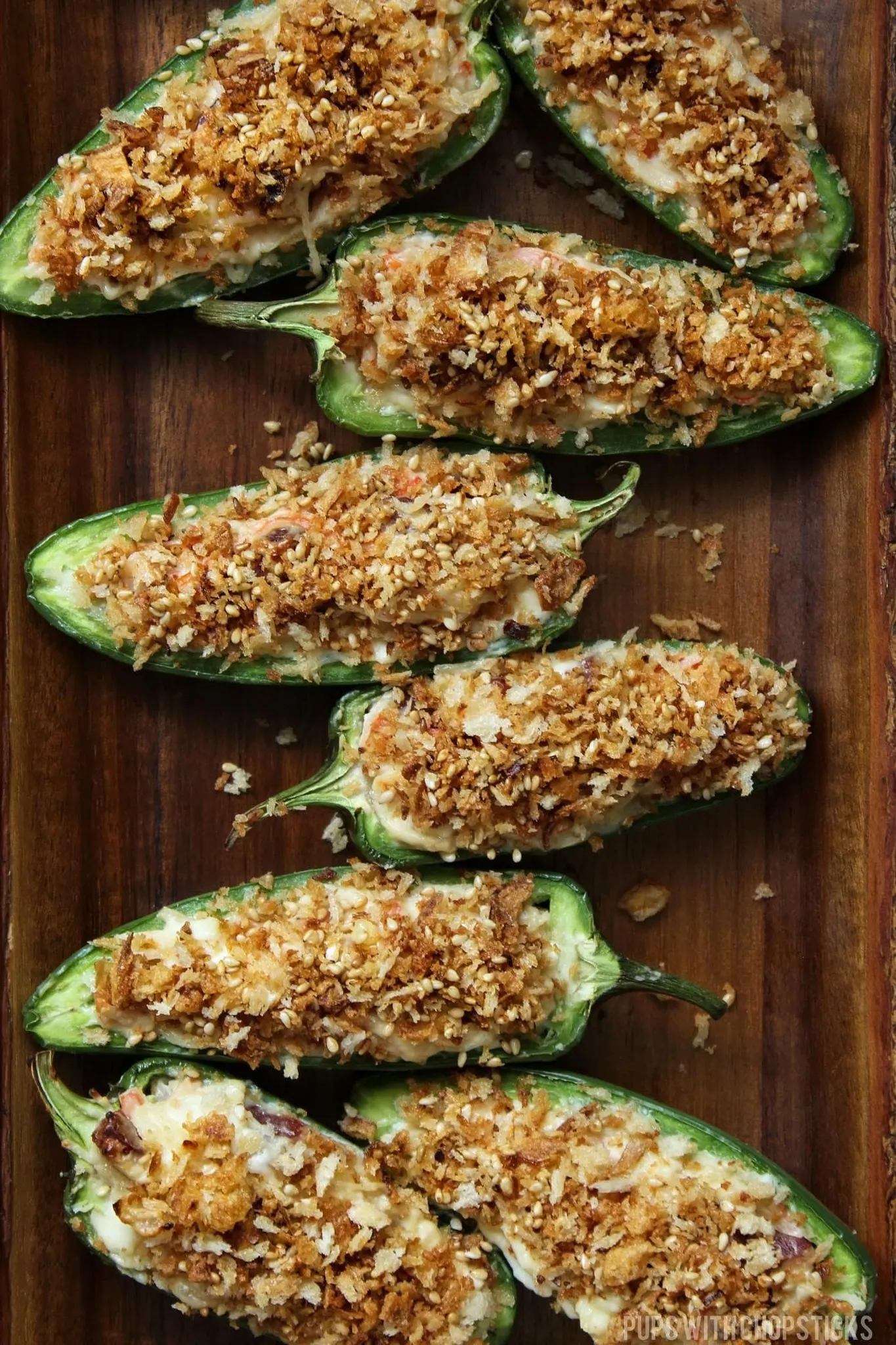 Baked Crispy Stuffed Jalapeno Poppers