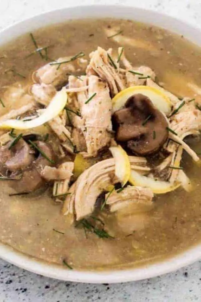 Pressure Cooker Low Carb Chicken Mushroom Soup