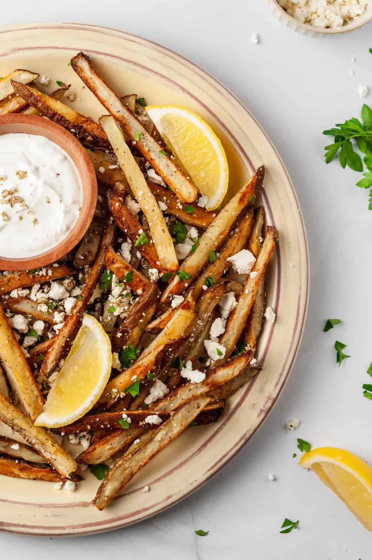 Baked Greek Feta Fries