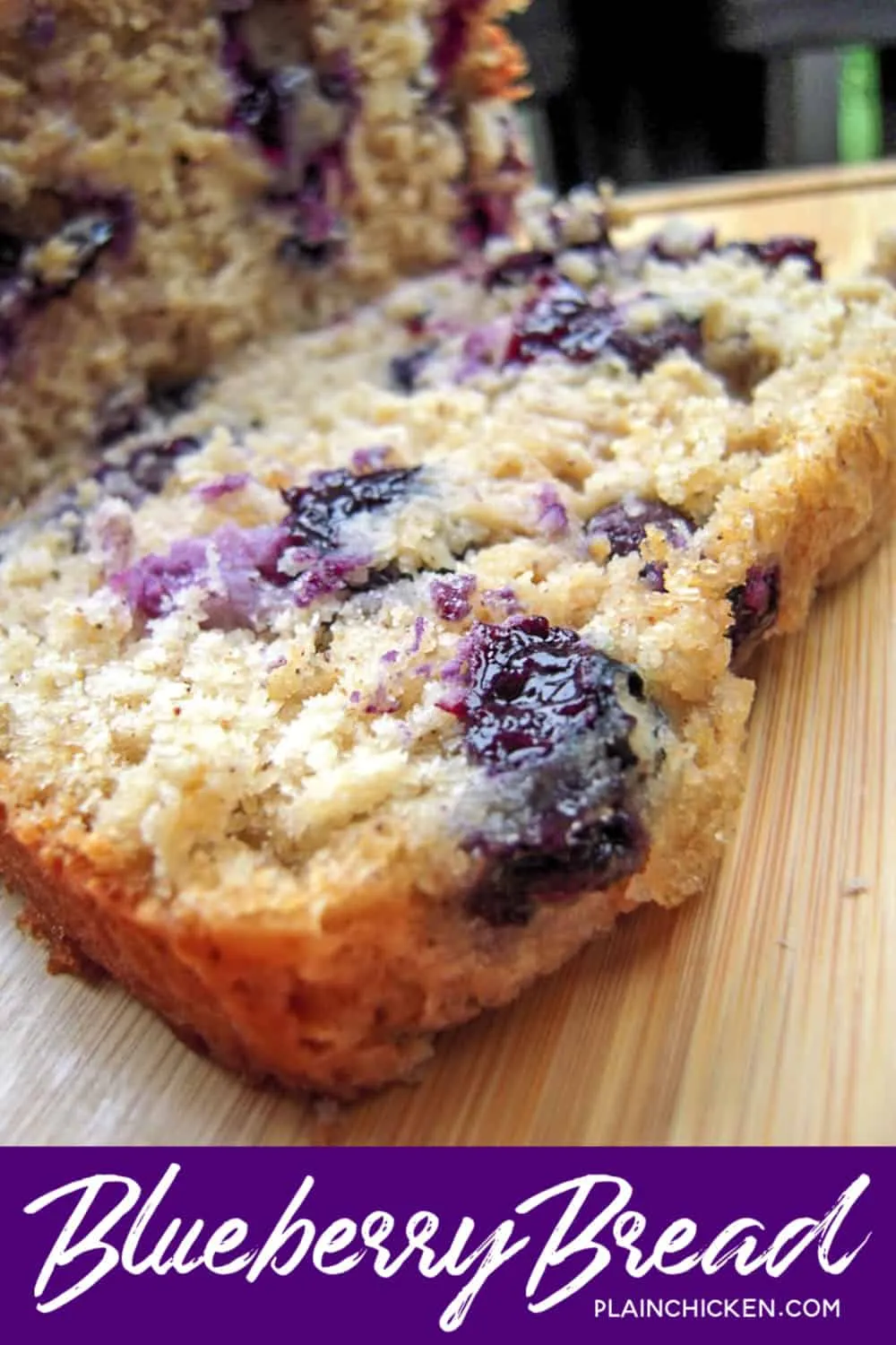 Quick Blueberry Oatmeal Bread