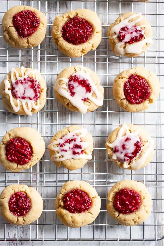 Raspberry Thumbprint Cookies {Paleo, Nut-Free Option}