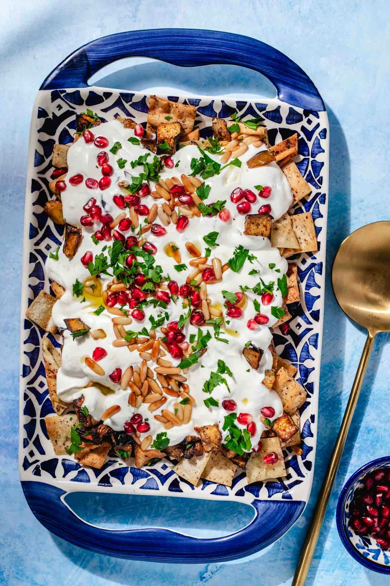 Roasted Eggplant Fatteh