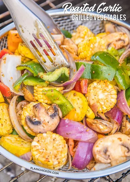 Roasted Garlic Grilled Vegetables