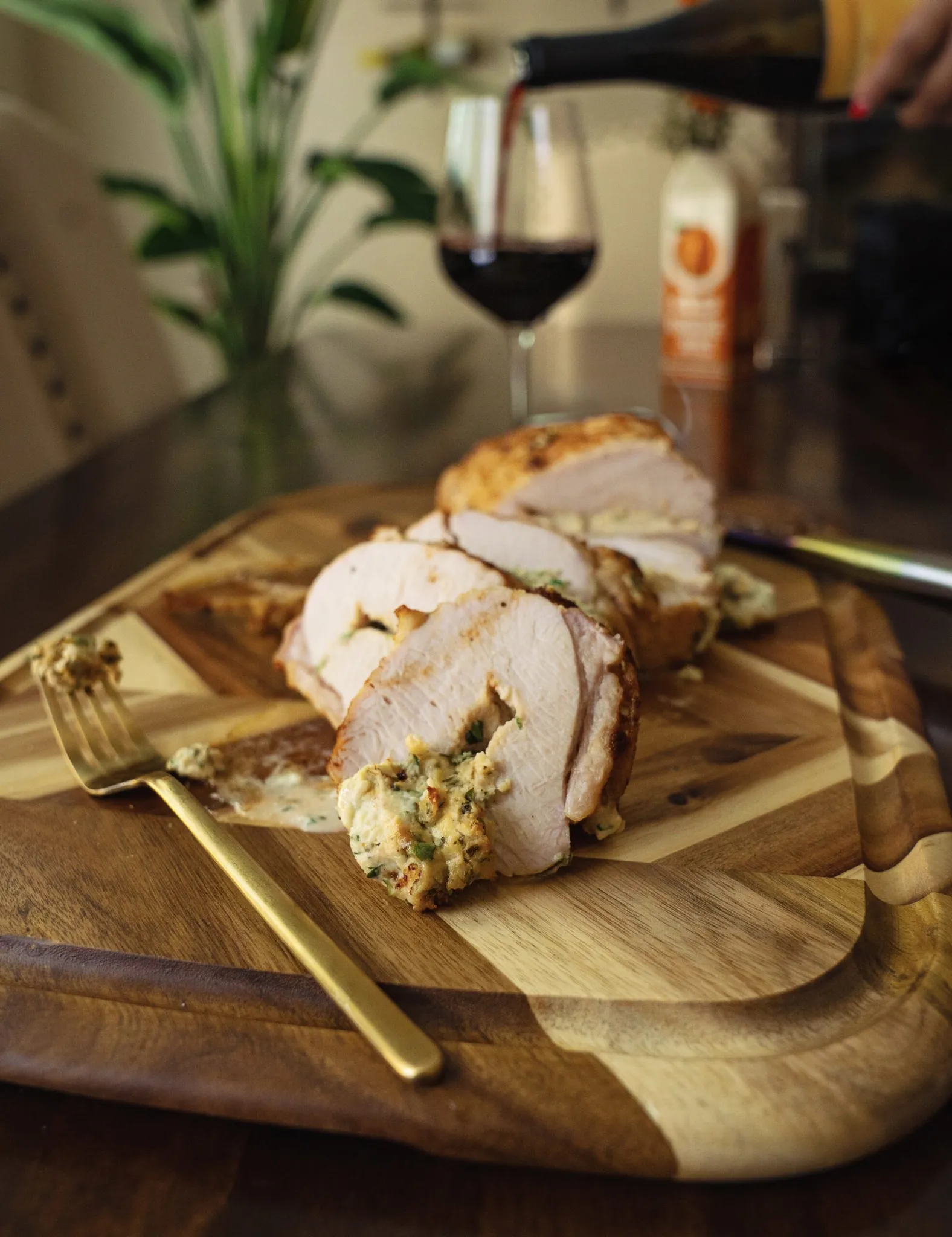 Roasted Garlic Stuffed Turkey Breast Recipe